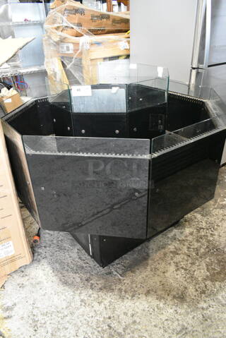 Borgen Systems RR80 Metal Open Island Grab N Go Merchandiser. 115 Volts, 1 Phase. Tested and Powers On But Does Not Get Cold