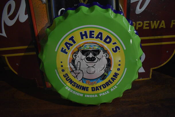 5 Various Signs Including Fat Heads, Leinenkugel, Guinness, Red Stripe. Includes 16x16x2. 5 Times Your Bid! (bar) - Image 2 of 7