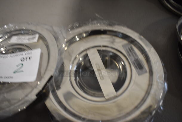 2 BRAND NEW! Winco Stainless Steel Round Lids. 6x6x1. 2 Times Your Bid! - Image 2 of 2