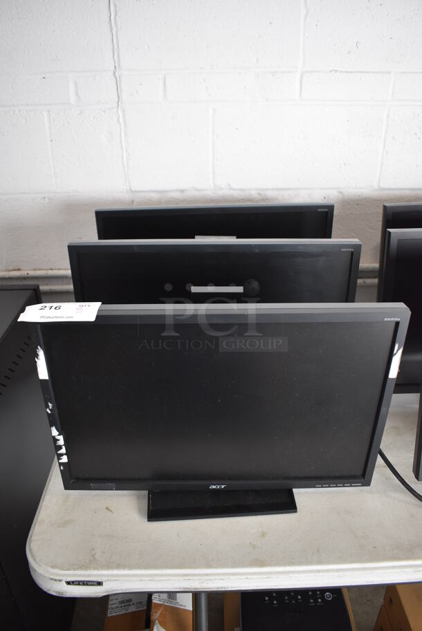 3 Acer B223W B 22" Computer Monitors. 100-240 Volts, 1 Phase. 3 Times Your Bid! - Image 2 of 8