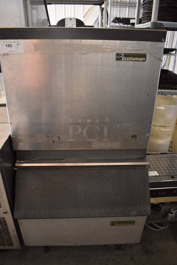 Scotsman CME256AS-1E Stainless Steel Commercial Ice Head on Commercial Bin. 115 Volts, 1 Phase. 30x33x56 - Image 1 of 6