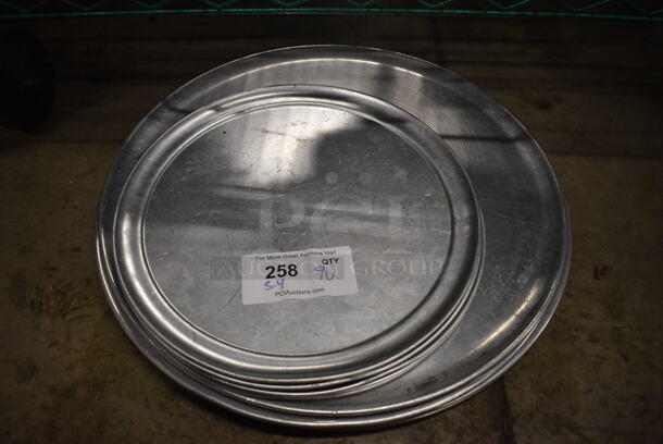 9 Various Metal Round Pizza Pans. 14x14, 19x19. 9 Times Your Bid!