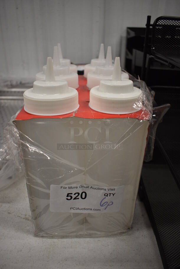 ALL ONE MONEY! Lot of 6 BRAND NEW Winware Clear Poly Condiment Bottles! 3x3x11 - Image 2 of 3