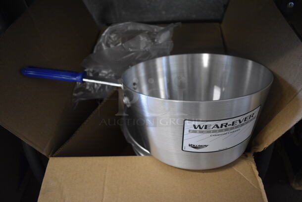 6 BRAND NEW IN BOX! Vollrath Wear Ever Metal Sauce Pans. 18x10x5.5. 6 Times Your Bid!