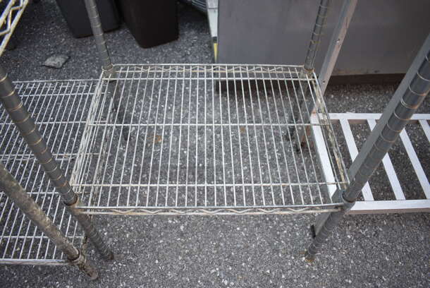 Chrome Finish 2 Tier Shelving Unit. BUYER MUST DISMANTLE. PCI CANNOT DISMANTLE FOR SHIPPING. PLEASE CONSIDER FREIGHT CHARGES. 24x18x54 - Image 3 of 4