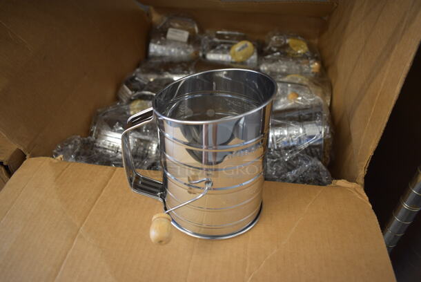 30 BRAND NEW! Stainless Steel 3 Cup Sifters. 6x4.5x5. 30 Times Your Bid!