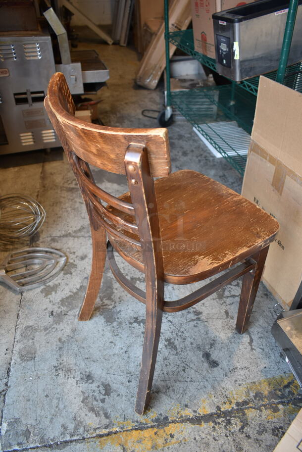 Wooden Dining Height Chair w/ Ladder Back Rest. - Image 4 of 5