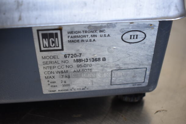 NCI 6720-7 Metal Countertop Food Portioning Scale. 14x13.5x4.5 - Image 4 of 6