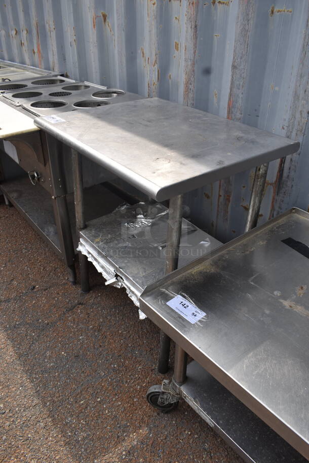 Commercial Stainless Steel Work Table With Galvanized Legs and Undershelf. - Image 3 of 4