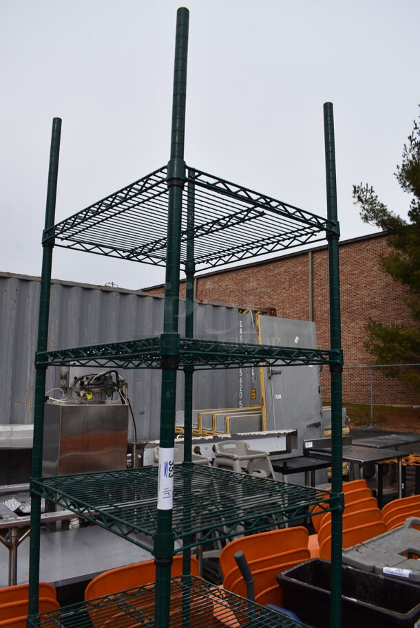 Metro Green Finish 6 Tier Wire Shelving Unit on Commercial Casters. BUYER MUST DISMANTLE. PCI CANNOT DISMANTLE FOR SHIPPING. PLEASE CONSIDER FREIGHT CHARGES. 21x24x92 - Image 2 of 3