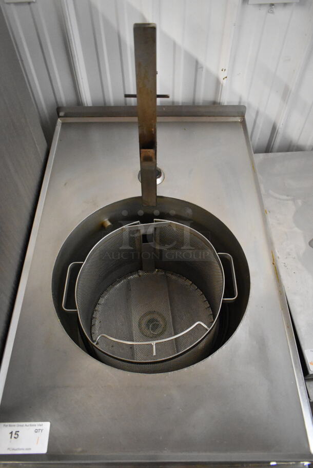 Giles GEF-560 Stainless Steel Commercial Floor Style Electric Powered Fryer. Door Does Not Stay Closed. 208 Volts, 3 Phase.  - Image 2 of 5