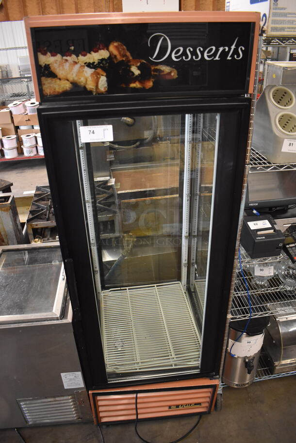 True G4SM-23 Metal Commercial Single Door Reach In Cooler Merchandiser on Commercial Casters. 115 Volts, 1 Phase. 27x32x82. Tested and Working! - Image 3 of 5