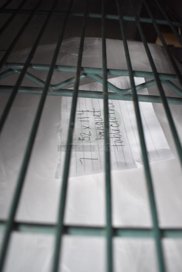 ALL ONE MONEY! Lot of 4 Tiers Worth of Various Items Including Tablecloths! Does Not Include Shelving Unit - Image 7 of 12