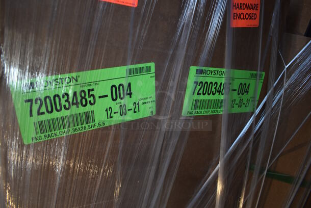 PALLET LOT OF Various BRAND NEW Items Including Stainless Steel Panels, Royston 72003133-296 3 Tier Rack and Royston 72003485-007 Chip Racks  - Image 7 of 7