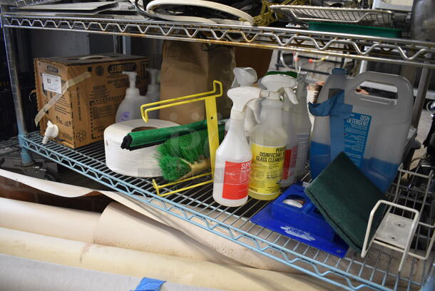 ALL ONE MONEY! Lot of Various Items Including Toilet Paper Roll, Cleaner and Broom Head! - Image 5 of 5