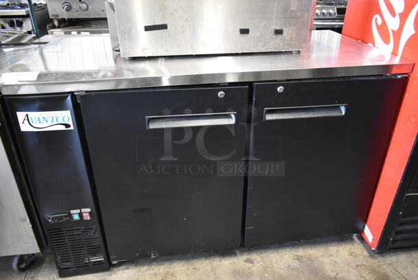 BRAND NEW SCRATCH AND DENT! Avantco 178UBB2HC Stainless Steel Commercial 2 Door Back Bar Cooler. 115 Volts, 1 Phase. Tested and Working! - Image 1 of 8