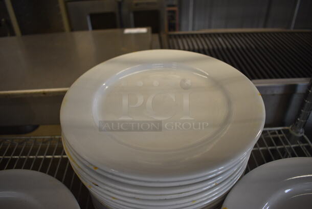33 White Ceramic Plates. 10.5x10.5x1. 3 Times Your Bid! - Image 2 of 3