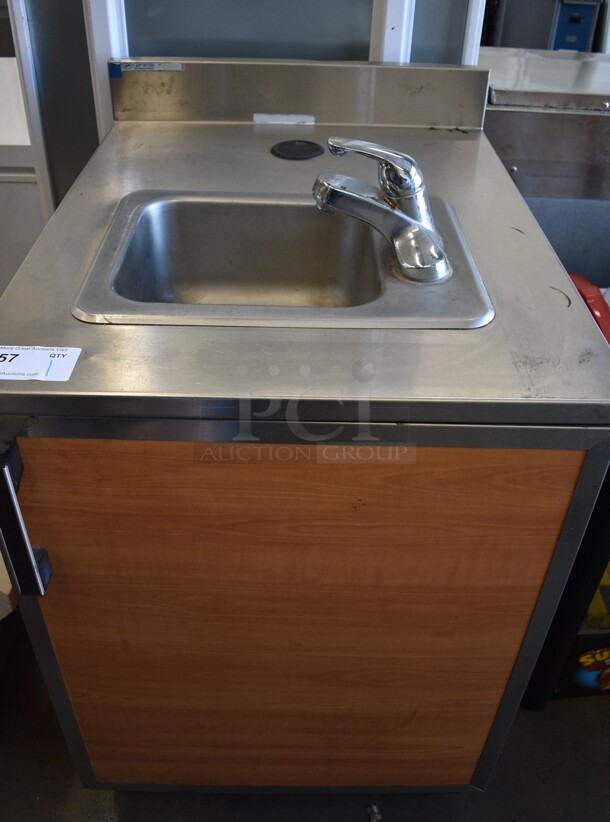 Duke Stainless Steel Commercial Single Bay Sink w/ Faucet and Door. 24x30x41