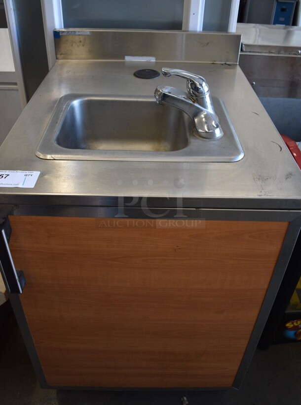 Duke Stainless Steel Commercial Single Bay Sink w/ Faucet and Door. 24x30x41 - Image 1 of 6
