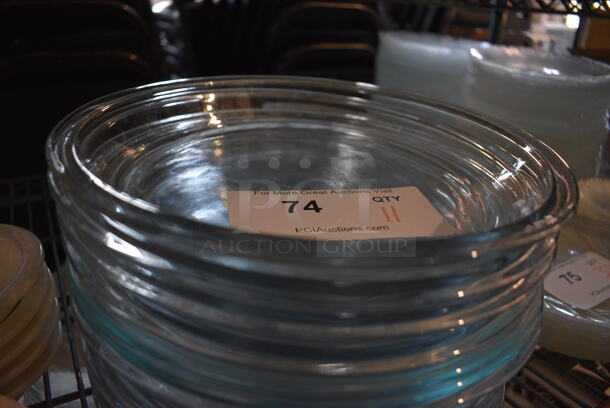 11 Glass Pie Pans. 10x10x1.5. 11 Times Your Bid! - Image 2 of 4
