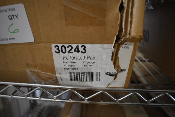 6 BRAND NEW IN BOX! Vollrath Stainless Steel 1/2 Size Perforated Drop In Bins! 1/2x4. 6 Times Your Bid! - Image 3 of 4
