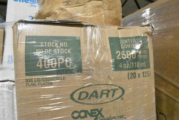 PALLET LOT of 20 BRAND NEW Boxes Including H7658HC, 2 Box 760SOUP8WPA Choice 8 oz. White Double Poly-Coated Paper Food Cup with Vented Paper Lid - 250/Case, 966UPWIDEB-500 OneUp by Choice White 1-Ply Wide Interfold 6 1/2" x 8 1/2" Dispenser Napkin - 6000/Case, Dart Conex Complements 400PC 4 oz. Clear Plastic Souffle / Portion Cup - 2500/Case, 356B763FDIF Delco Heavy Dominion by 1880 Hospitality B763FDIF 7 1/8" 18/0 Stainless Steel Heavy Weight Dinner Fork - 36/Case, 2 Box 612FS7800 Choice Full Size Foil Steam Table Pan Medium 2 3/16" Depth - 50/Case, 2 Box 795PTOKFT3 Choice Kraft Microwavable Folded Paper #3 Take-Out Container 7 3/4" x 5 1/2" x 2 1/2" - 200/Case, 612509PCO Choice 9" Round Standard Weight Foil Take-Out Pan with Dome Lid - 200/Case, 612FS7800 Choice Full Size Foil Steam Table Pan Medium 2 3/16" Depth - 50/Case, 4 Box 130WSPOON Choice Medium Weight White Plastic Teaspoon - 1000/Case, 0700602 Dispenser, 394325L Noble NexGen Powder-Free Disposable Blue Hybrid 3 Mil Thick Gloves - Large - 1000/Case, 3 Box 500MFTN Lavex Natural Brown Kraft M-Fold (Multifold) Towel - 4000/Case. 20 Times Your Bid!  - Image 5 of 12