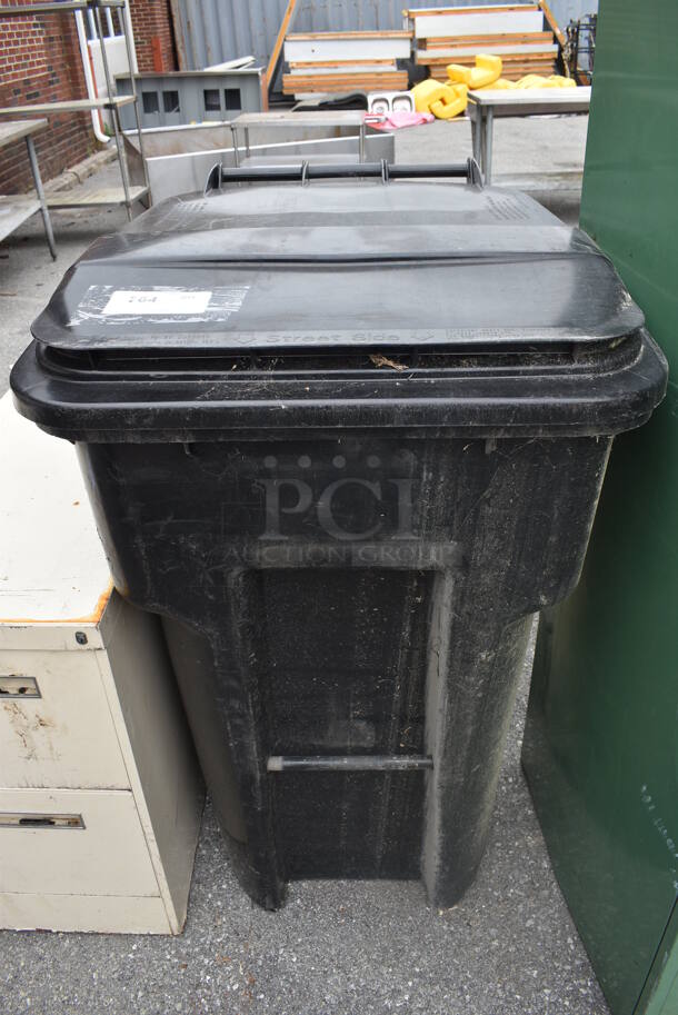 Black Poly Trash Can. 26x53x45