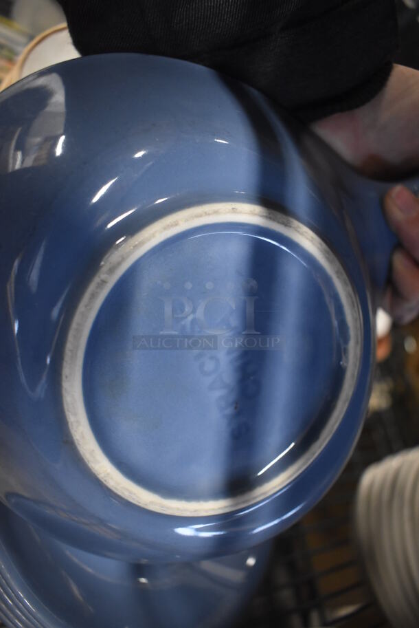 6 Blue Ceramic Plates w/ Handle. 11x8x2. 6 Times Your Bid! - Image 3 of 3
