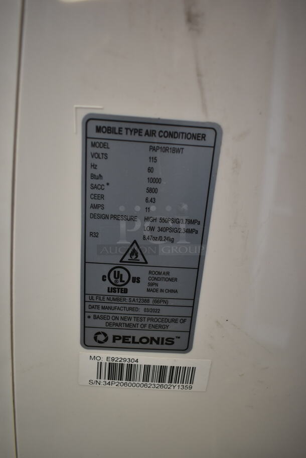 Pelonis PAP10R1BWT  Portable Air Conditioner. 10,000 BTU. 115 Volts, 1 Phase. - Image 6 of 6