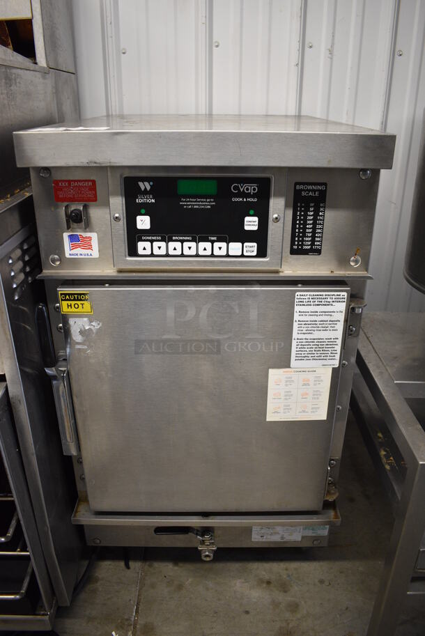 2017 Winston Model CAC503GE CVap Stainless Steel Commercial Single Door Warming Heated Cabinet. 120 Volts, 1 Phase. 19.5x27.5x35.5. Cannot Test Due To Plug Style - Image 1 of 6