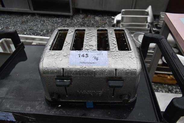 Waring WCT708 Stainless Steel Commercial Countertop 4 Slot Toaster. 120 Volts, 1 Phase.  - Image 1 of 5