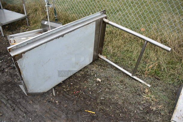 Stainless Steel Commercial Right Side Clean Side Dishwasher Table. Goes GREAT w/ Lots 344 and 354! 48x30x44 - Image 3 of 3