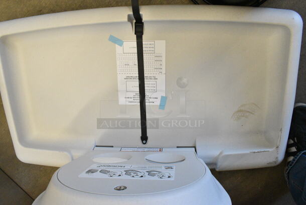 BRAND NEW SCRATCH AND DENT! Koala Kare KB300-05 White Granite Horizontal Surface-Mounted Baby Changing Station - Image 3 of 7