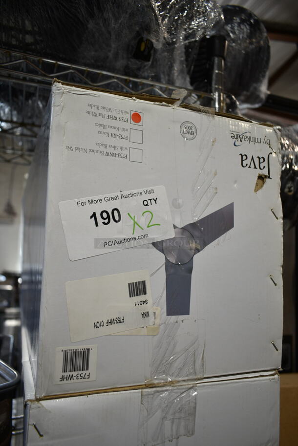 2 BRAND NEW IN BOX! Java Ceiling Fan. 2 Times Your Bid! - Image 4 of 4