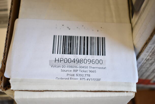 3 BRAND NEW SCRATCH AND DENT! Items Including HP0041150000 Vulcan 00-411500-00012 Transformer,120, HP0041742400 Vulcan 00-417424-000G1 Thermostat Assy, 00-498096-00450 GS Assembly. 3 Times Your Bid! - Image 8 of 8