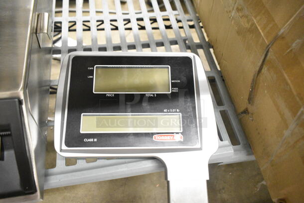 BRAND NEW SCRATCH AND DENT! Torrey W-LABEL40L 40 lb. WiFi Price Computing Scale with Thermal Label Printer. Tested and Working! - Image 7 of 8