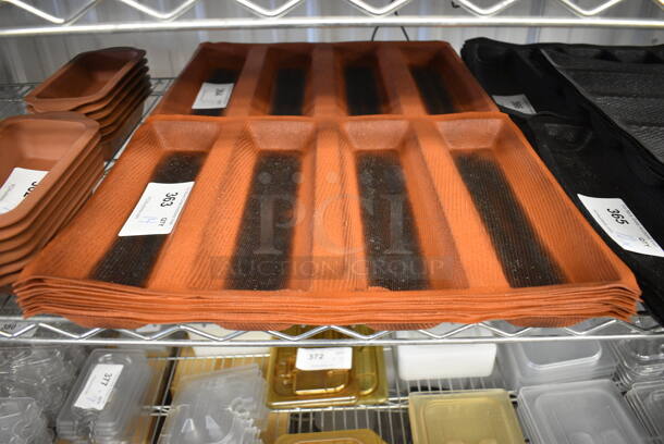 12 Orange Silform 4 Loaf Baking Pan Liners. 13x18x1. 12 Times Your Bid! - Image 1 of 3