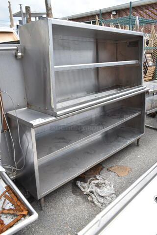 2 Eagle Stainless Steel Tables w/ 2 Under Shelves. 72x18x34.5, 60x18x34. 2 Times Your Bid!