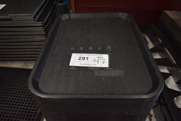 47 Black Poly Trays. 12x16.5x1. 47 Times Your Bid!