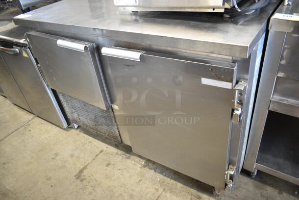 Leader LB48 S/C Stainless Steel Commercial 2 Door Undercounter Cooler on Commercial Casters. 115 Volts, 1 Phase. Tested and Working! - Image 2 of 6