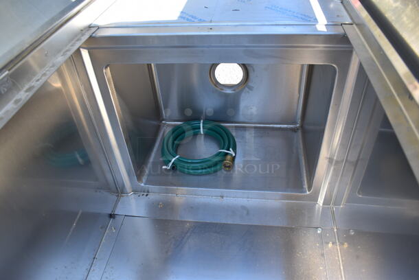 BRAND NEW SCRATCH AND DENT! Stainless Steel Commercial 2 Door Reach In Mop Cabinet. 25x22x79.5 - Image 5 of 5