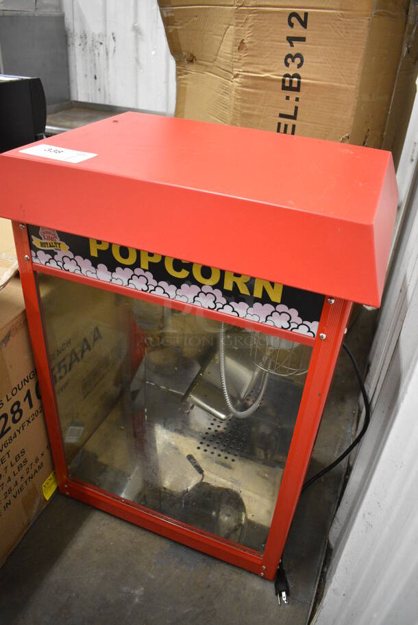 Carnival King 382PM30R Metal Commercial Countertop Popcorn Maker and Merchandiser. 110 Volts, 1 Phase. 22x16.5x30. Tested and Working! - Image 3 of 6