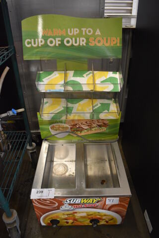 Duke Model CSW-2-T-AM Stainless Steel Commercial Countertop 2 Well Food Warmer w/ Poly 2 Tier Rack. 120 Volts, 1 Phase. 18x16x38. Tested and Working!