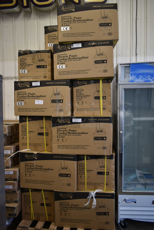 PALLET LOT of 17 BRAND NEW SCRATCH AND DENT! Avantco 177PC201 Stainless Steel Commercial Countertop Single Tank 8 Liter Electric Pasta Cooker / Rethermalizer. Stock Picture Used as Gallery. 17 Times Your Bid! - Image 2 of 7