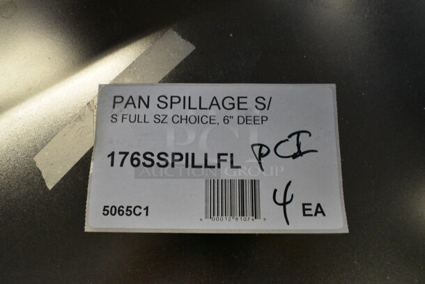 4 BRAND NEW SCRATCH AND DENT! 176SSPILLFL Choice Full Size 6" Deep Stainless Steel Steam Table Spillage Pan - 24 Gauge. 4 Times Your Bid!  - Image 2 of 2