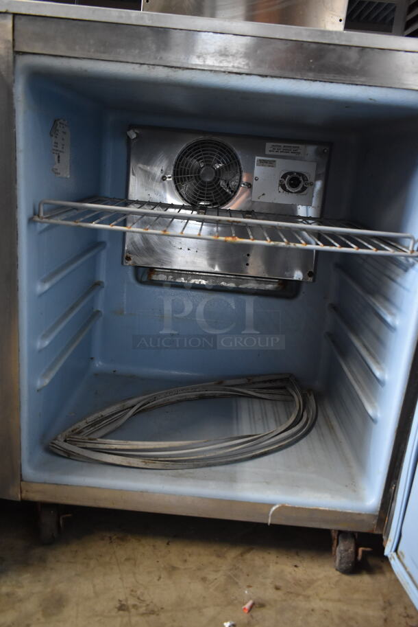 2012 Delfield Stainless Steel Commercial Single Door Undercounter Cooler on Commercial Casters. 115 Volts, 1 Phase. Tested and Working! - Image 4 of 5