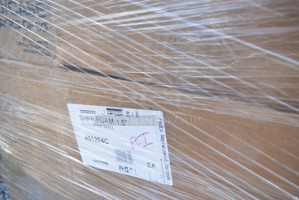 PALLET LOT of 31 BRAND NEW Boxes Including 95HT1R Dart 95HT1R 9 1/2" x 9" x 3" White Foam Square Take Out Container with Hinged Lid - 200/Case, 626NSL Solo 626NSL Prima PET Plastic Cold Cup Strawless Lid - 1000/Case, 433TRAYT0608 EcoChoice 8" x 6" Molded Fiber / Pulp Rectangular Tray - 500/Case, 451204C Polar Tech Thermo Chill Insulated Shipping Box with Foam Container 8" x 6" x 4 1/4" - 12/Case, 50012W Choice 12 oz. White Poly Paper Hot Cup - 1000/Case, 500MFT Lavex White M-Fold (Multifold) Towel - 4000/Case, 394365XL Noble Products Powder-Free Disposable Clear Vinyl Gloves for Foodservice - Extra Large - 1000/Case, 2 Box 182RRF14 Choice 10" x 14" Plastic Food Bag On A Roll - 1000/Case, 347WG2P5 Visions 5 oz. Heavy Weight Clear 2-Piece Plastic Wine Goblet - 360/Case, 3 Box 500CC07 Choice 7 oz. Clear PET Plastic Cold Cup - 1000/Case, 4 Box 395TO961 EcoChoice 9" x 6" x 3" Compostable Sugarcane / Bagasse 1 Compartment Take-Out Container - 200/Case, 5001RT800B Lavex 8" White Hardwound Paper Towel, 800 Feet / Roll - 6/Case. 31 Times Your Bid!  - Image 5 of 12