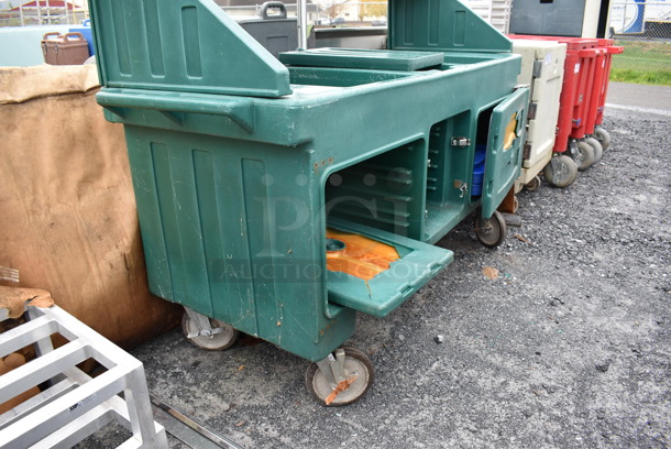 Green Poly Insulated Portable Buffett Station on Commercial Casters. 76x30x52 - Image 6 of 11