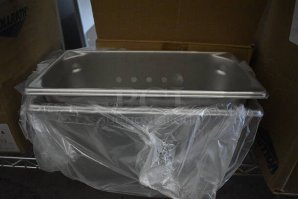 2 BRAND NEW IN BOX! Vollrath Stainless Steel 1/3 Size Drop In Bins. 1/3x6. 2 Times Your Bid!