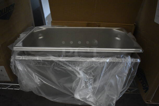 2 BRAND NEW IN BOX! Vollrath Stainless Steel 1/3 Size Drop In Bins. 1/3x6. 2 Times Your Bid! - Image 1 of 4